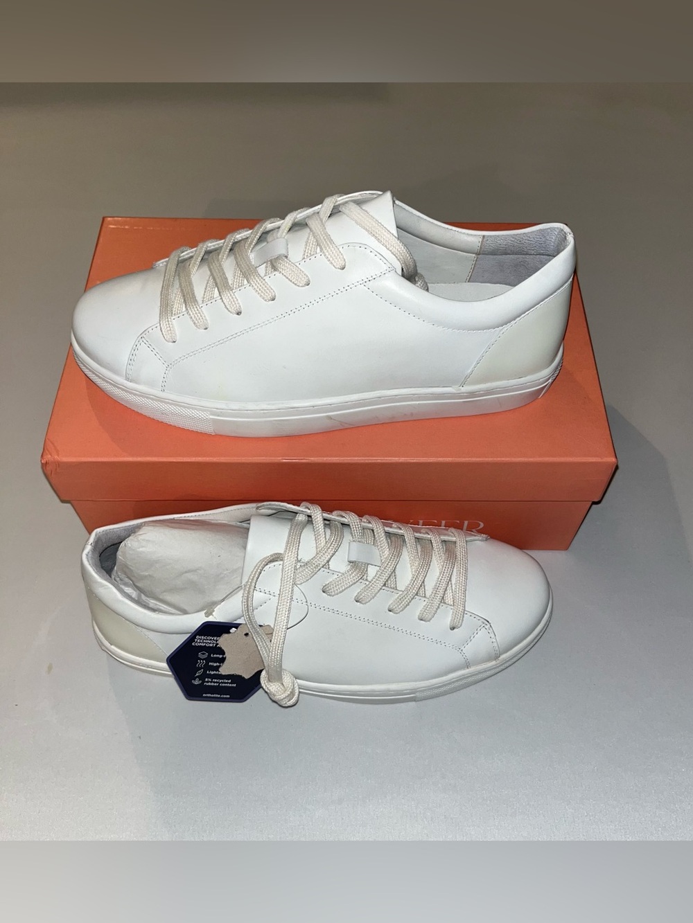 NEW Anthony Veer Emily Sneakers White Leather Women’s Size 10